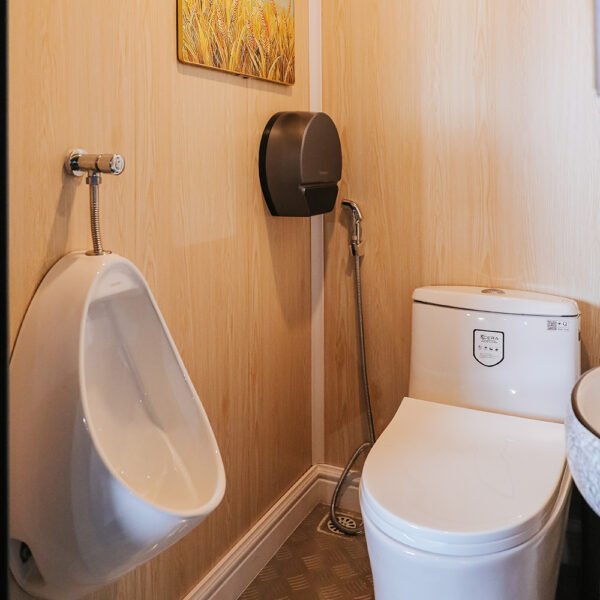 Urinal inside Pearl portable toilet B-1P for male use