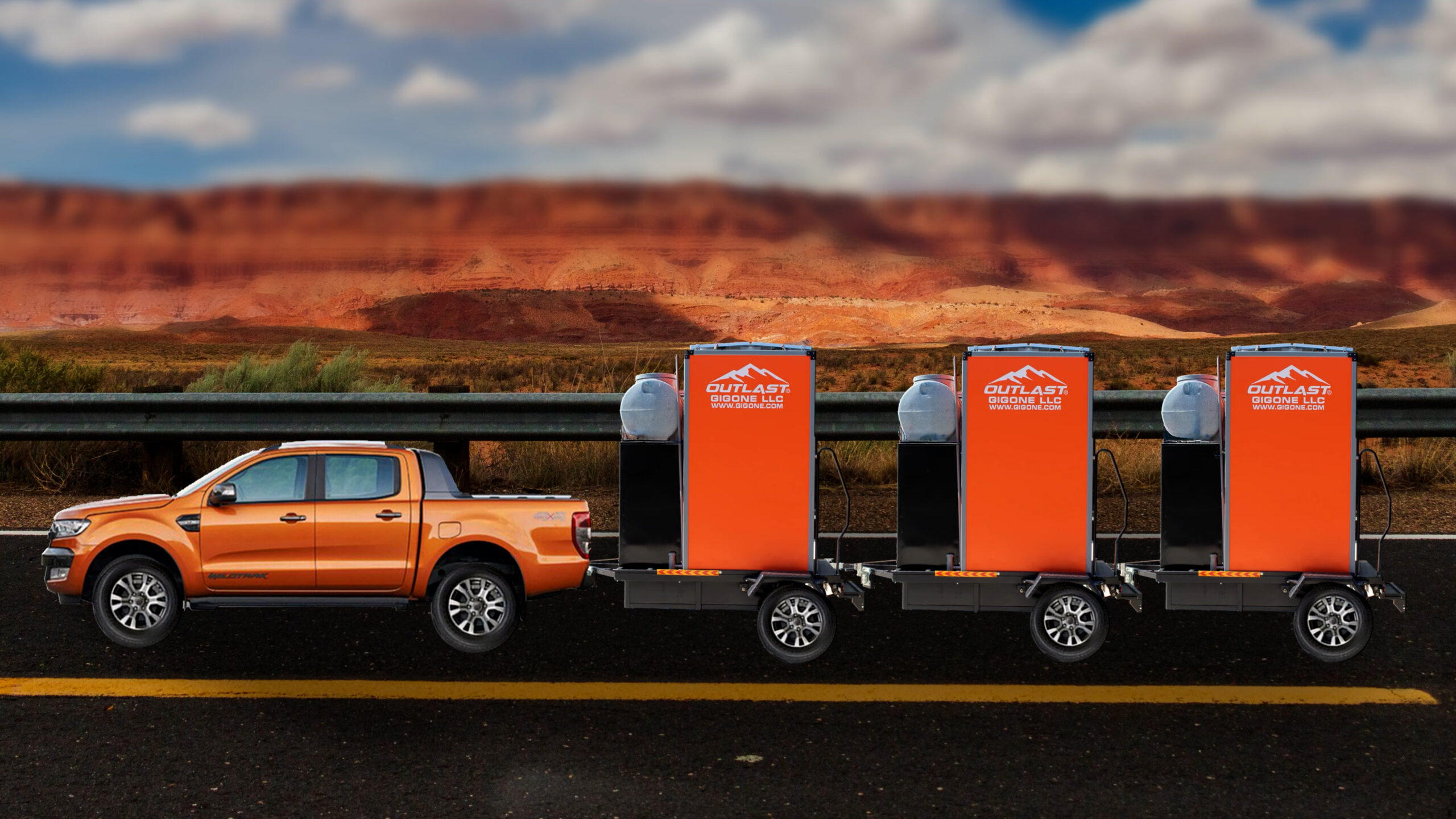 Easy to transport – towable portable restrooms approved for road use by government authorities.