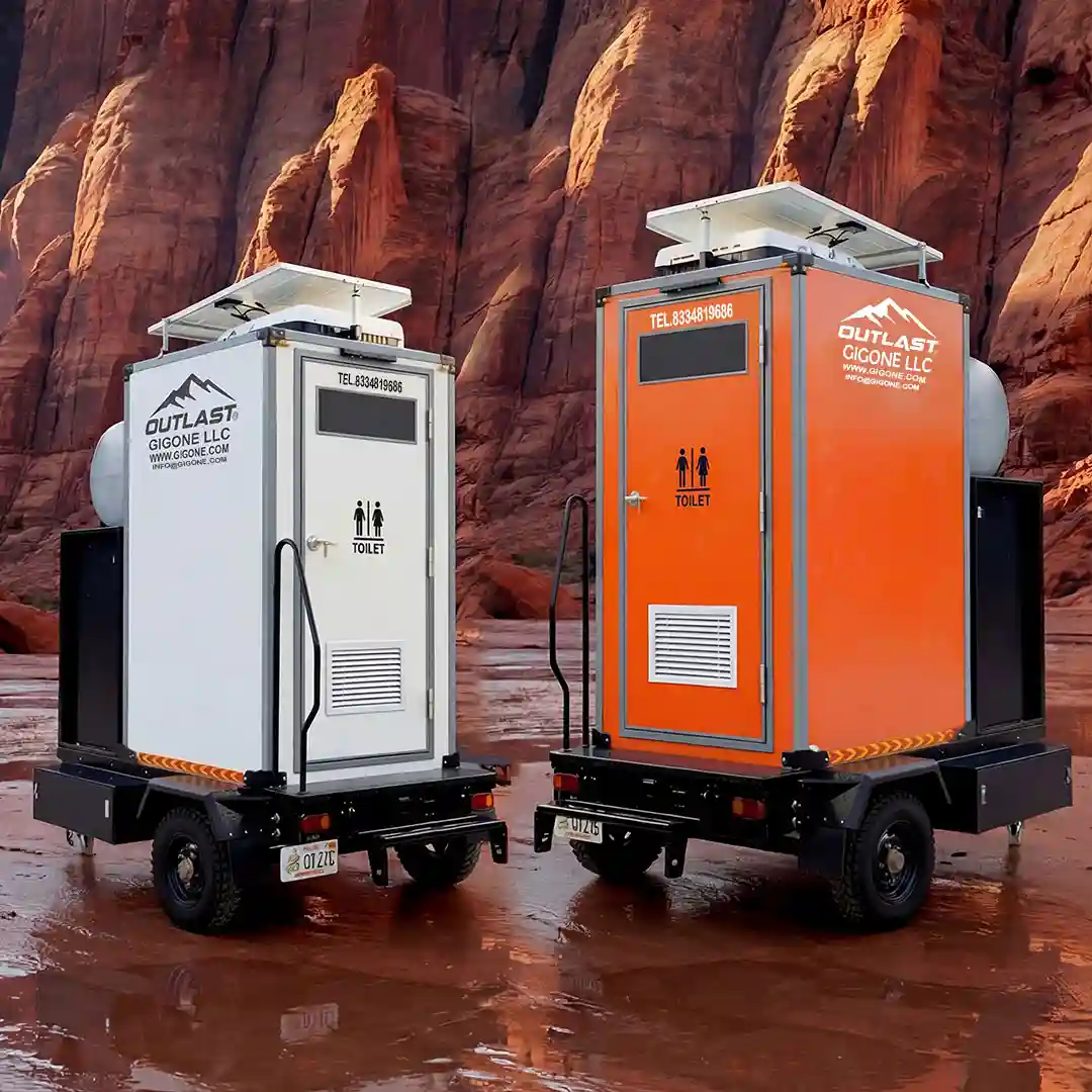 Gigone Premium Mobile Oasis Model A 1P restroom unit designed for home and private use in the USA