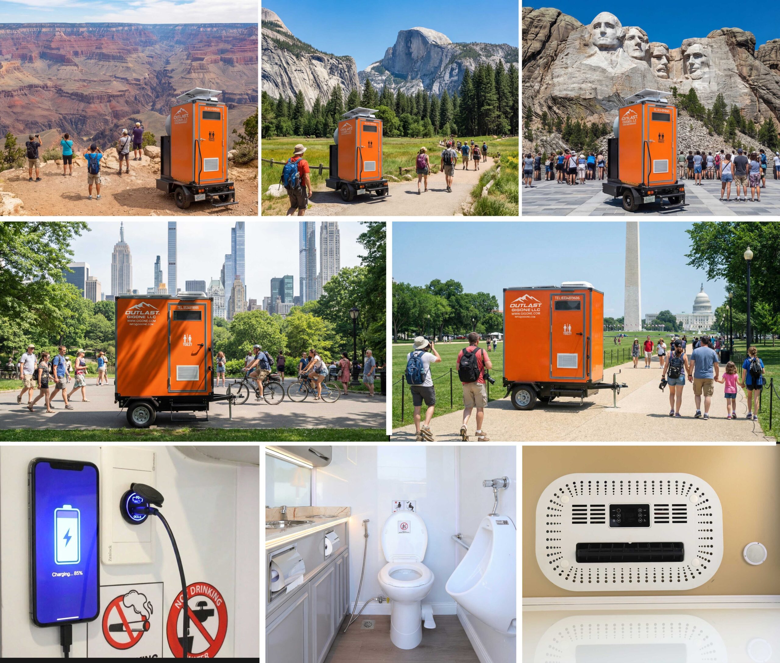 Fleet of GIGONE mobile sanitation units for wholesale distributors